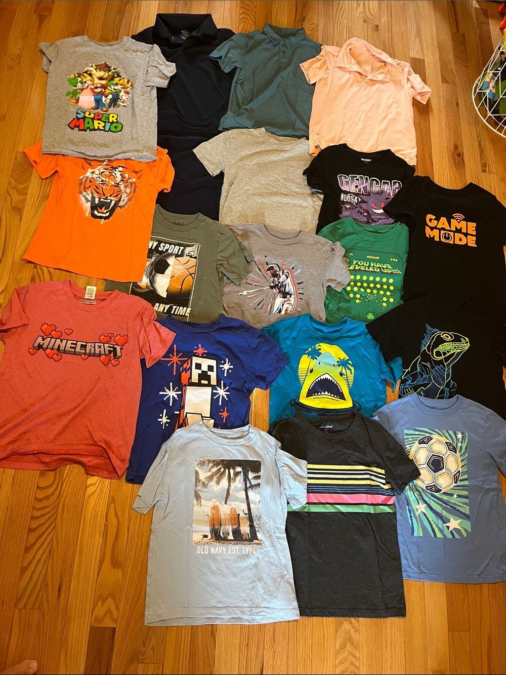 Bundle of 19 boys shirts size small